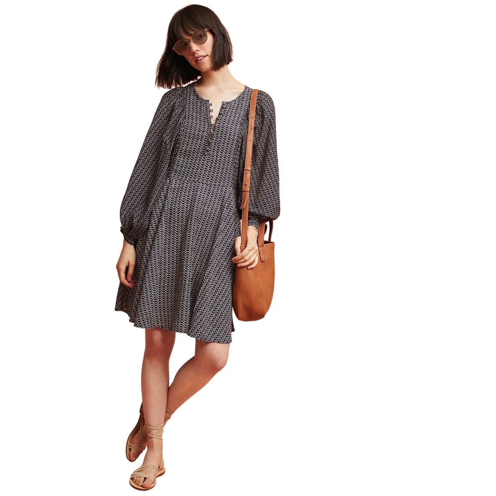 Anthropologie Maeve Nilaya Long Sleeve‎ Boho Prairie Cottagecore Midi Dress S